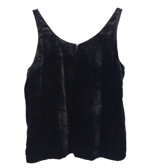 J. Crew Velvet Black Sleeveless Tank Size 8 - Picture 2 of 11